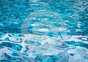 Background of rippled water in swimming pool.