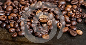 Background roasted coffee beans
