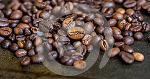 Background roasted coffee beans