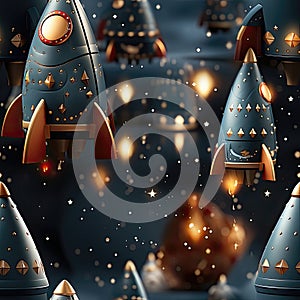Background with rockets