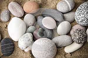 Background rocks and sand closeup