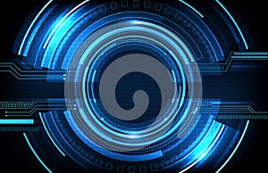 Background of round futuristic technology user interface screen hud