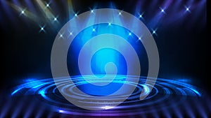 background of round futuristic technology user interface screen hud