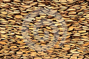 Background from a rural woodpile