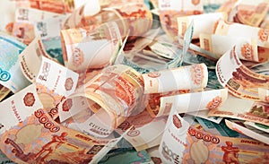 Background of Russian banknotes