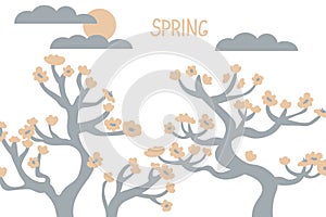 Background with sakuras