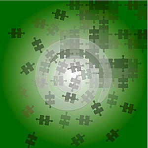 Background scattering puzzle green color