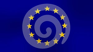 Background seamless loop video full HD eu flag waving in wind - symbol of european union