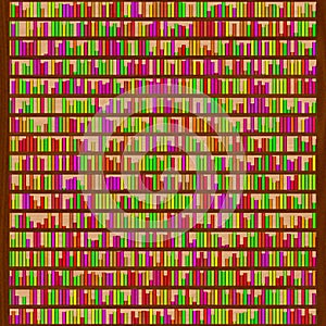 Background (or seamless pattern) of bookshelf full of books