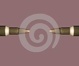 Background of a set of combat cartridges