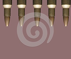 Background of a set of combat cartridges