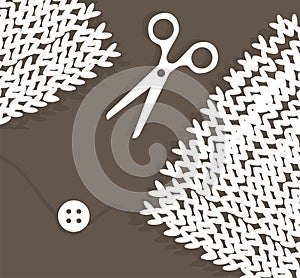 Background with sewing objects.