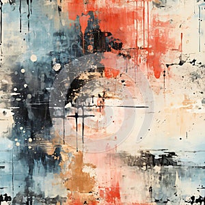 background in shabby chic distressed and grunge black and orange color