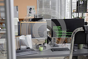 Programming Code on Computers in Empty Office