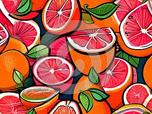 A background showcasing an orange cut in half
