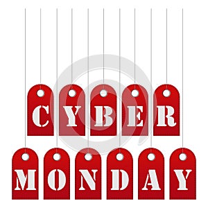 Background, signboard, banner on cyber monday.