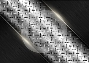 Background silver black metallic, 3d chrome with diamond plate metal texture