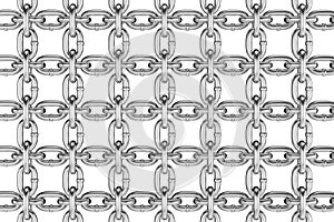 Background with silver metal chain. Tool metal chain. 3D render