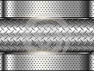 Background silver metallic 3d chrome