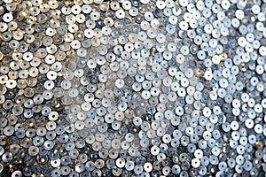 Background from silver sequins photo