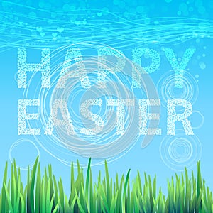 Background sky spring easter happy. Vector for your design