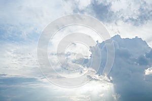 Background of sky in sunset with big cloud