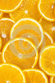 Background of sliced oranges