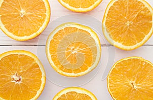 Background of Sliced Oranges