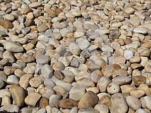 Background Of Small Light Coloured Stones