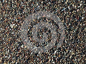 Background Small Pebbles on Beach