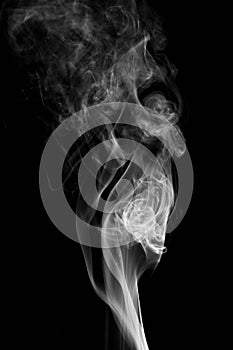 Background smoke curves and wave on black background