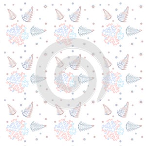 Background with snowflakes. Original illustration with a Christmas background. Winter background. Bitmap image