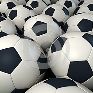 Background of soccer balls