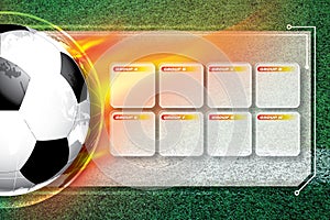 Background soccer football Competition schedule.