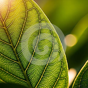 Background is softly blurred, adding depth and emphasizing the leaf