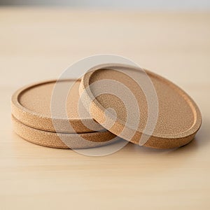 The background is softly blurred emphasizing the focus on the coasters