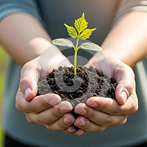 Background is softly blurred emphasizing the focus on the hands