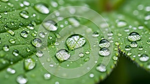 The background is softly blurred emphasizing the leaf s central