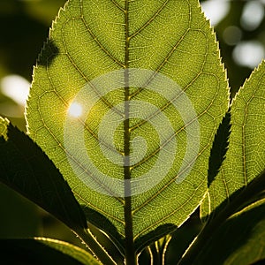 Background is softly blurred, emphasizing the leaf s details and