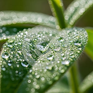 The background is softly blurred, emphasizing the leaf's intricate surface