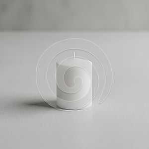 The background is softly blurred, featuring a gradient of gray tones