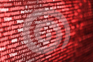 Background of software developer script. Writing programming functions on laptop. Writing programming code on laptop. New