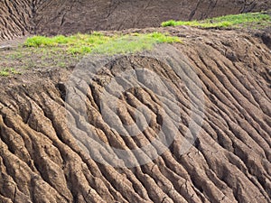 Background soil erosion coast.