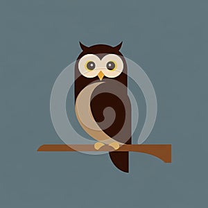 The background is a solid gray-blue color, emphasizing the minimalist