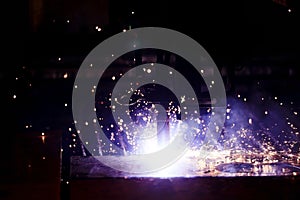 Background sparks from welding