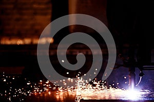 Background sparks from welding