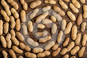 Background spiral pattern of circling peanuts