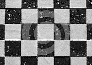 A background of square in black and White