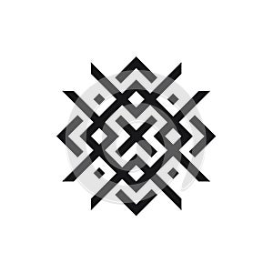 Ornamental Logo, Abstract Square Elements, Geometric Emblems, Logo Icons, Jewelry, Cosmetics, Boutiques, Hotels, Luxury Styles. photo