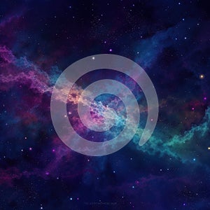 Background with stars. Galaxy Outer Space Colorful Nebula. Star Field Background.